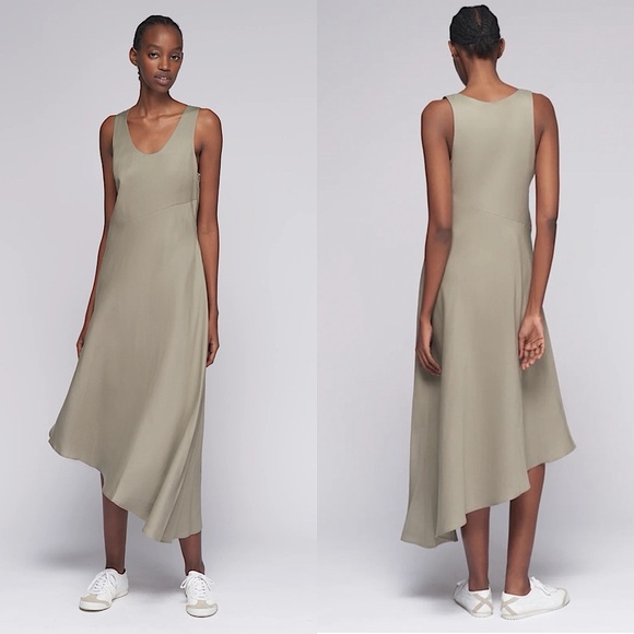 KOTN Dresses & Skirts - KOTN Bias Cut Tank Dress in Laurel Oak